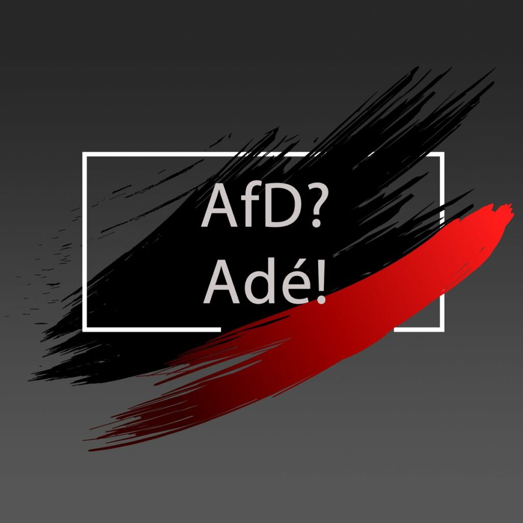 Das Logo der Initiative AfD? - Adé!