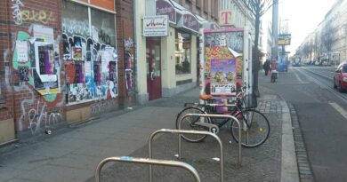 Fahrradständer auf der Eisenbahnstraße
