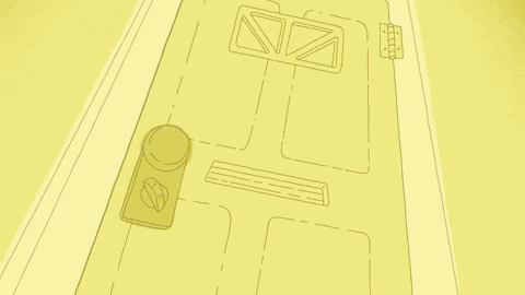 Animiert: Tuca, Bertie und Speckle betreten ein Haus, dessen Türe Bertie auftritt
